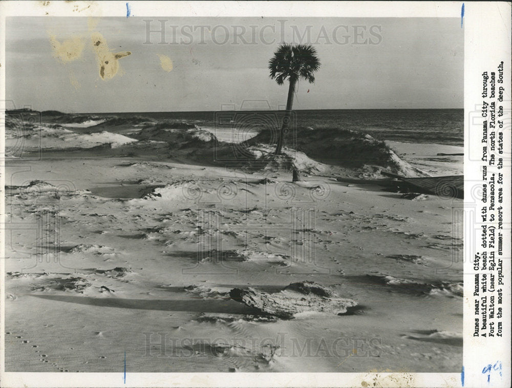 Press Photo Panama City Florida White Beach Fort Walton - Historic Images