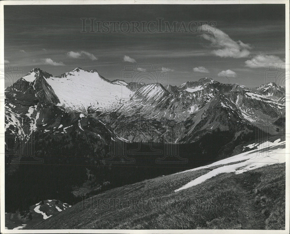 Press Photo Snowman Peak Buckskim Pass - Historic Images
