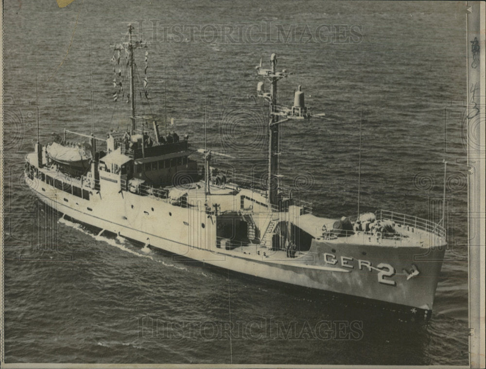 1968 Press Photo USS Pueblo captured by North Korea - Historic Images