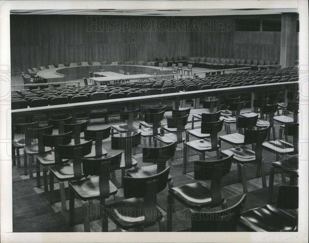 Press Photo Meeting Room UN Council Chair Lake Security - Historic Images