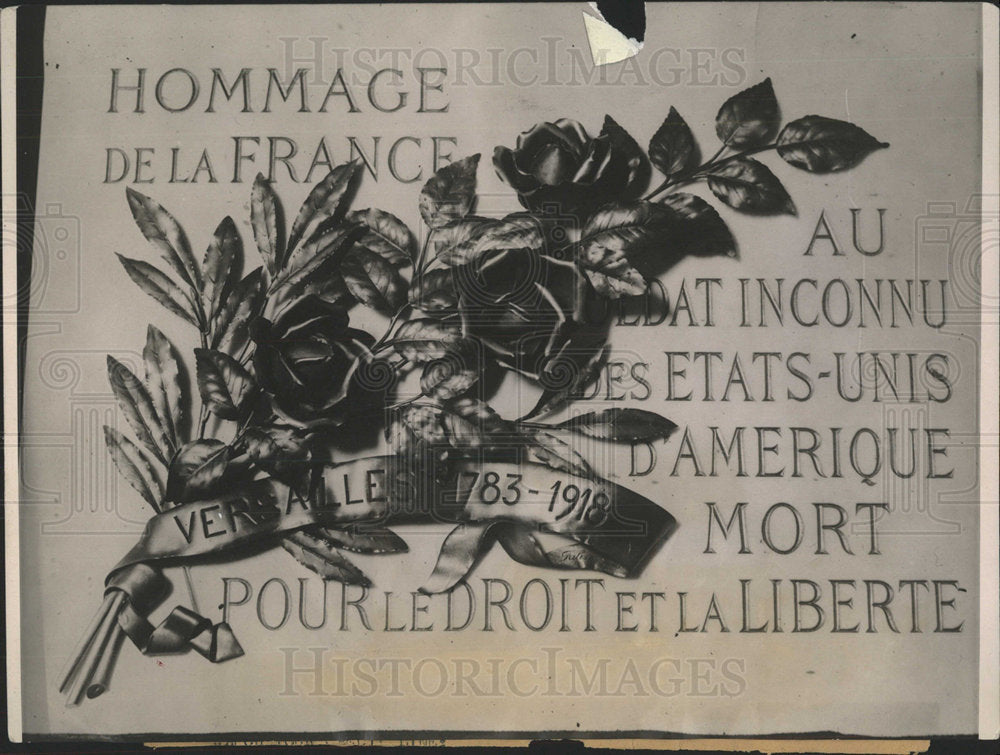 1921 Press Photo France Honors US War Dead - Historic Images