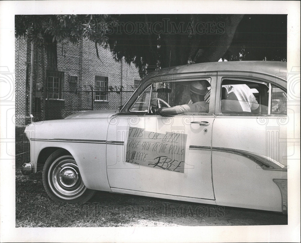 1964 Press Photo Free Ride Florida Election - Historic Images