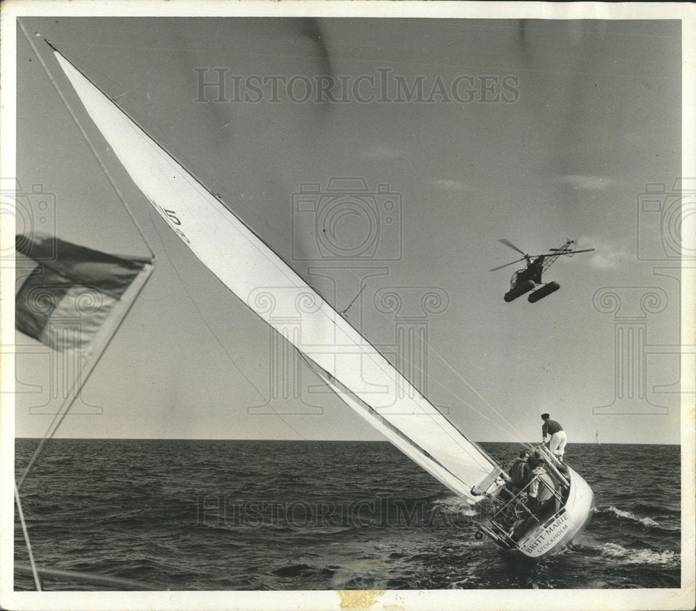 1974 Press Photo Lars Bergstrom Sailing Britt Marie - Historic Images