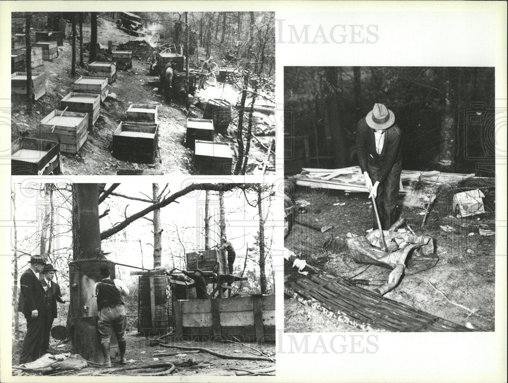 1983 Press Photo Illegal Still Destroyed Federal Agents - Historic Images