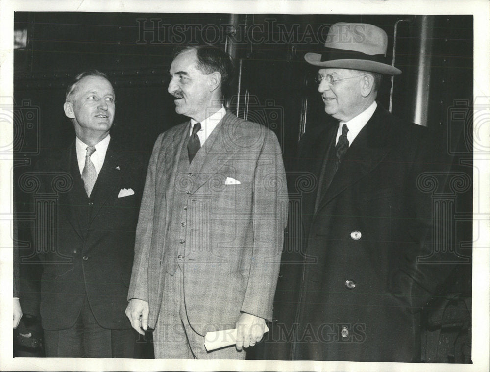 1935 Press Photo George Begole Daniel Hoan Edward Kelly - Historic Images