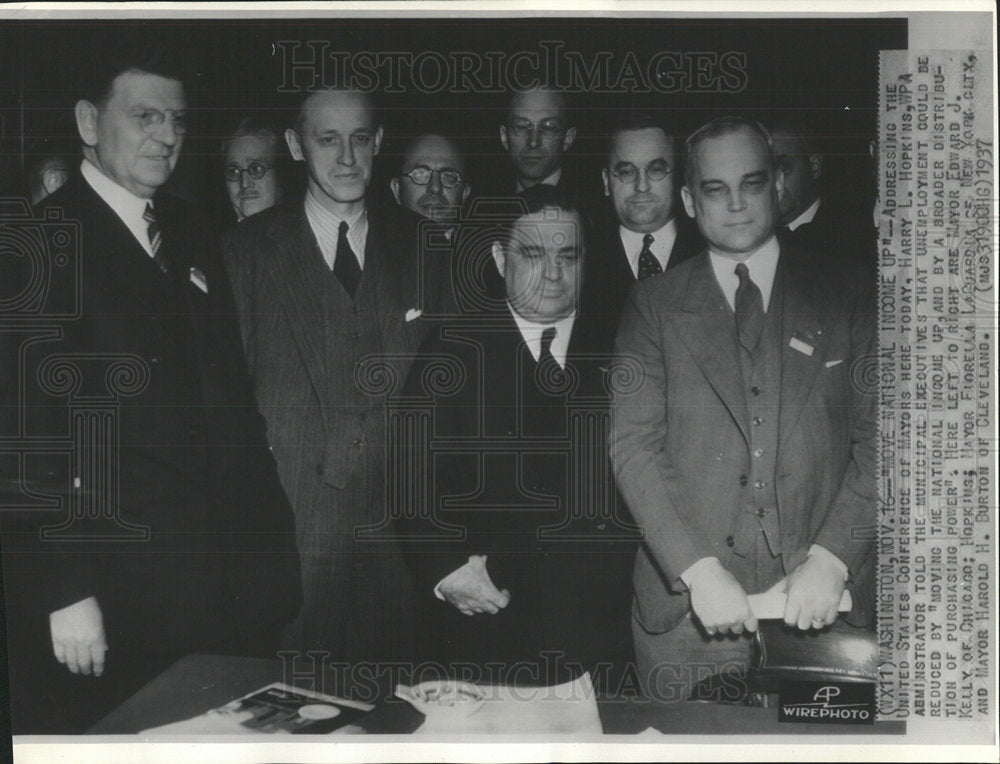 1937 Press Photo Mayors Conference - Historic Images