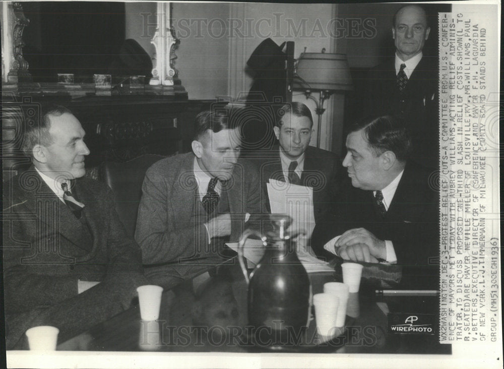 1936 Press Photo US Mayors Conference Committee - Historic Images