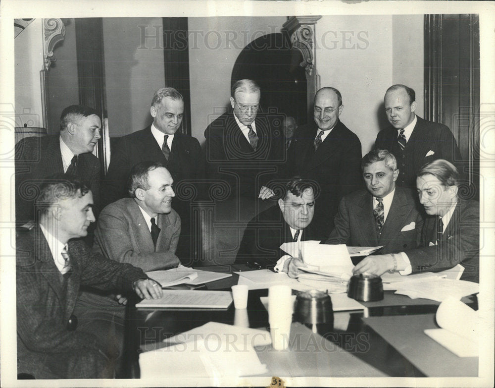 1936 Press Photo Mayors Ask Relief Funds Conference - Historic Images