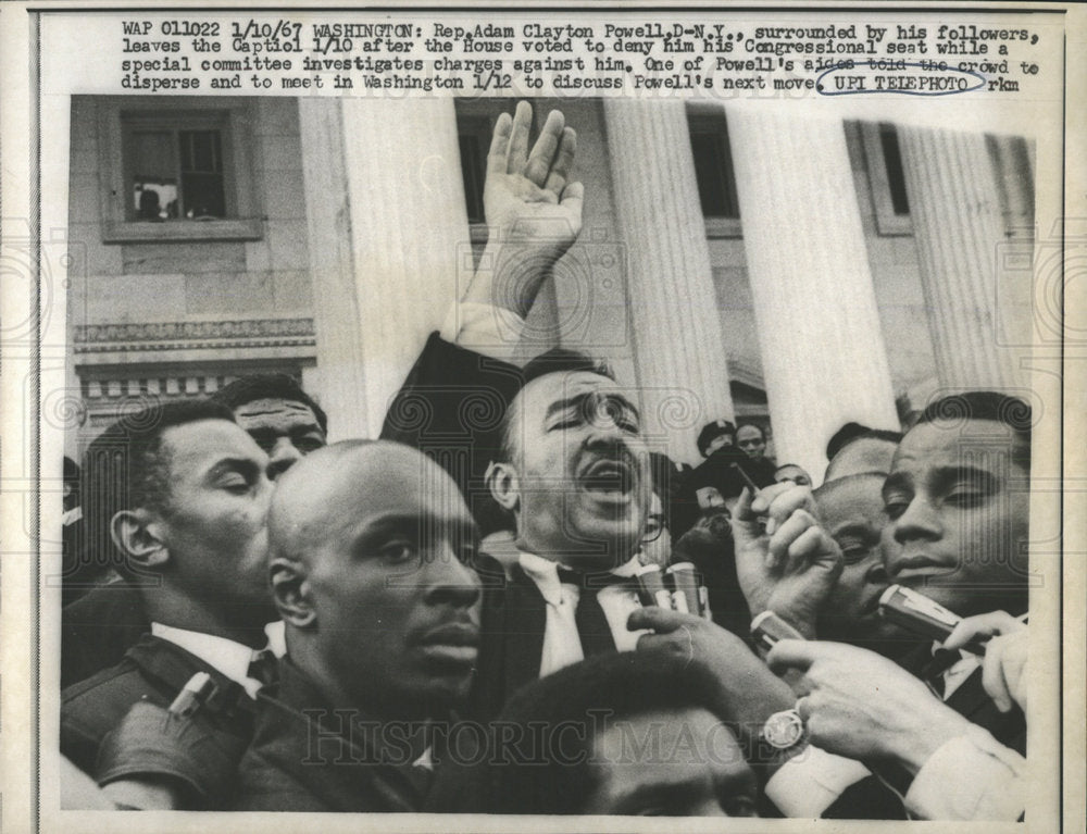 1967 Press Photo Representative Adam Clayton Powell - Historic Images