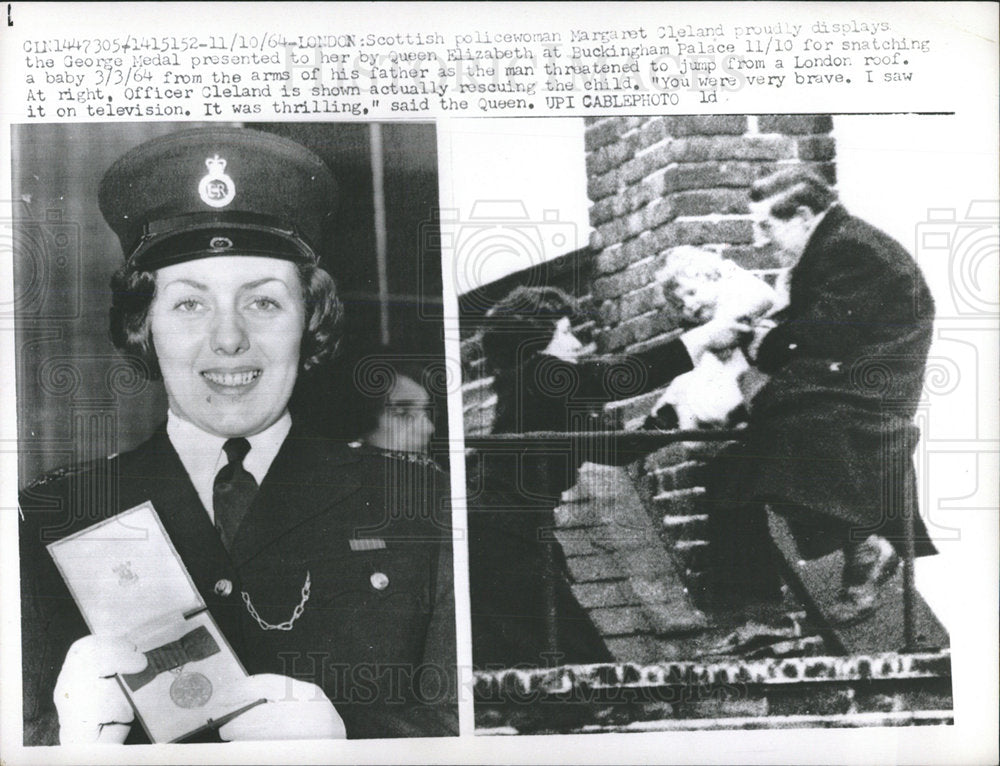 1964 Press Photo Scottish policewoman Margaret Cleland - Historic Images
