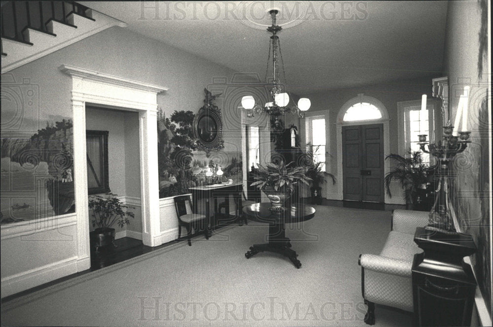 1987 Press Photo Monmouth Plantation Interior View - Historic Images