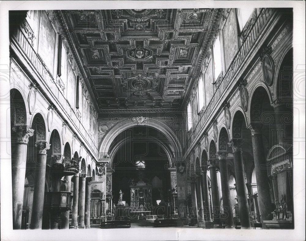 1937 Press Photo Church Saint Mary Altar Skies Rome  - Historic Images