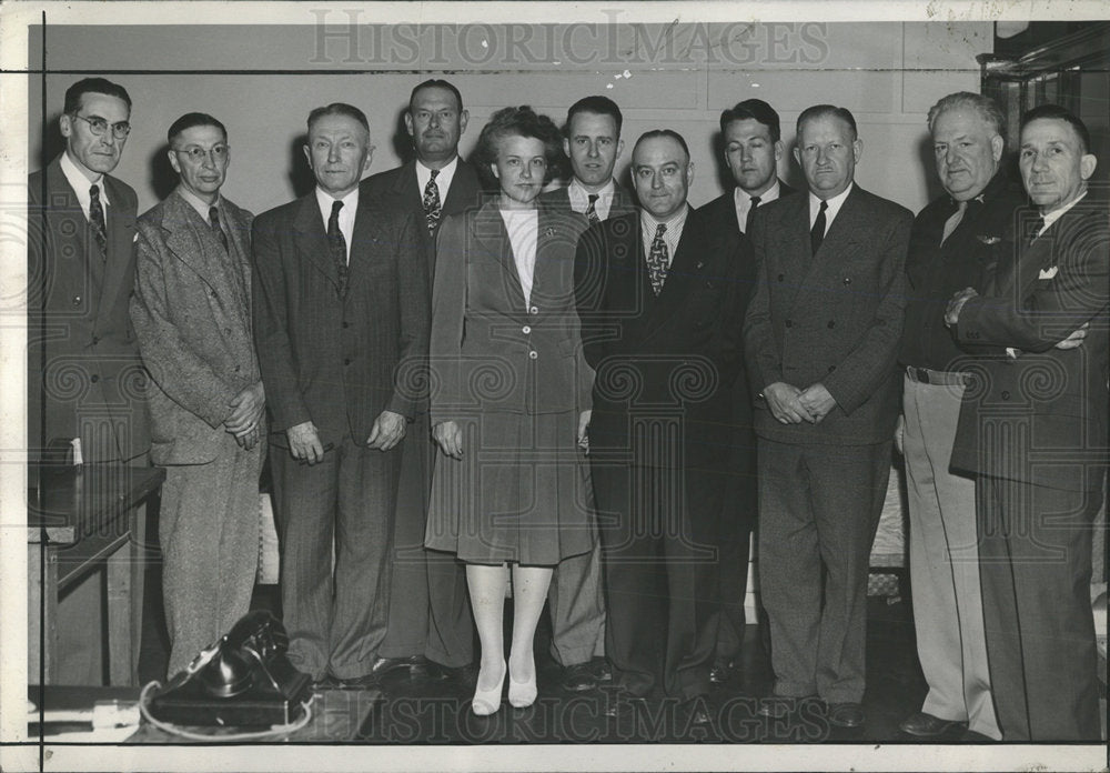 1945 Press Photo Veterans Admin Chiefs Denver Gathered - Historic Images