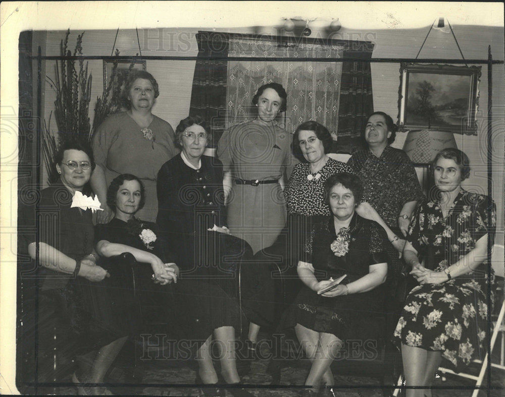 1942 Press Photo Denver Council Office Luncheon Meet  - Historic Images