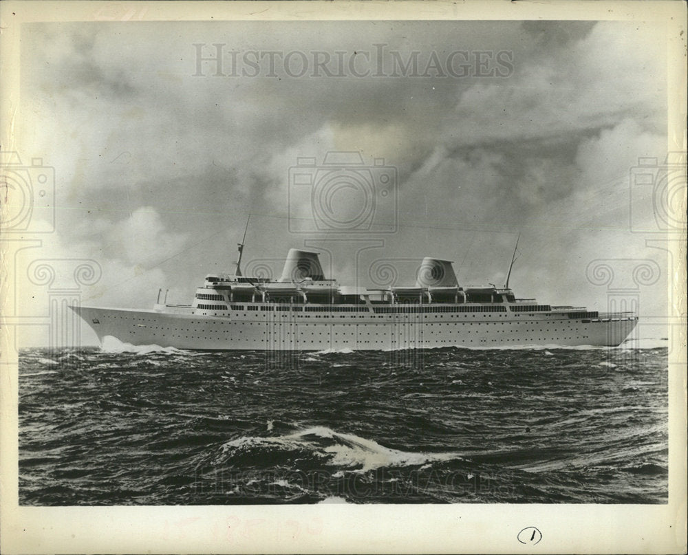 1966 Press Photo Cruise Ship MS Kungsholm Swedish Am  - Historic Images
