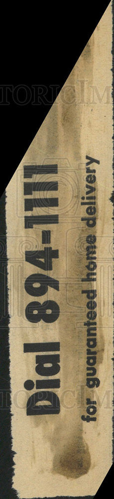 1964 Press Photo Phone Number Slip - Historic Images