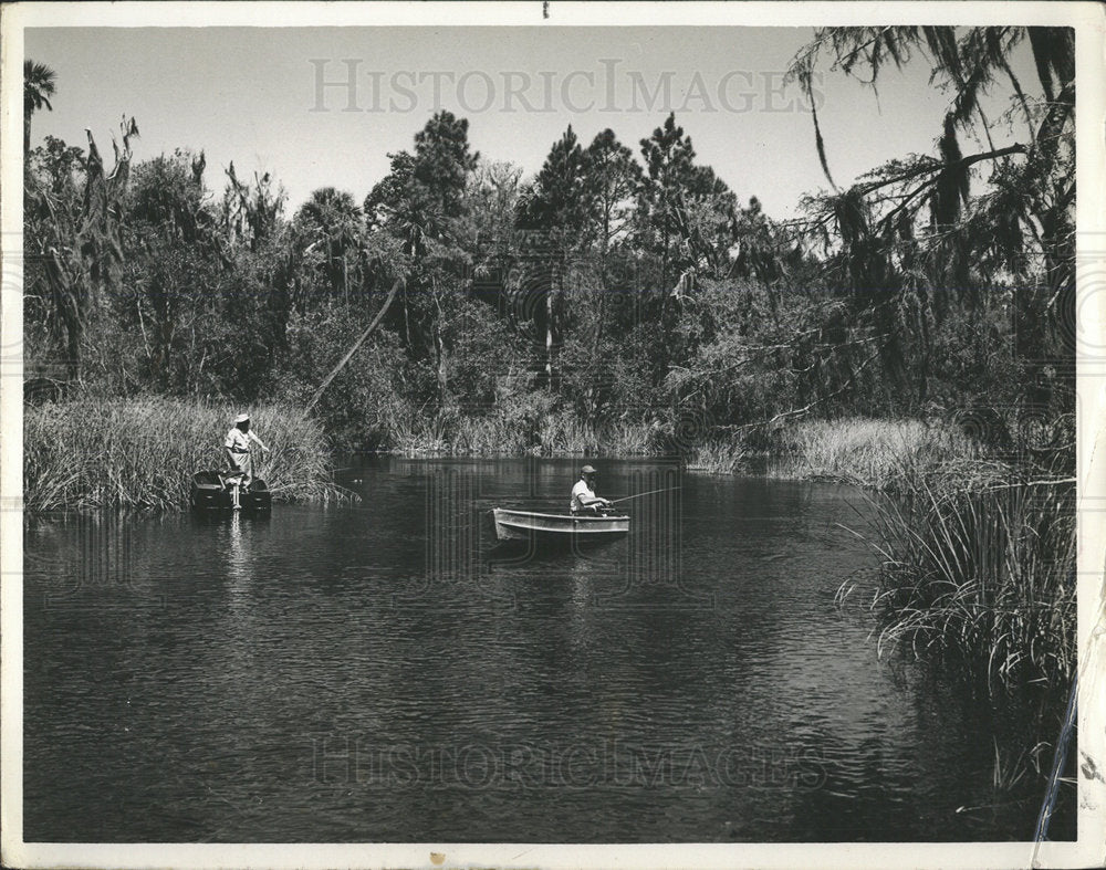 1957 Fresh Water Fishermen Florida Lake-Historic Images