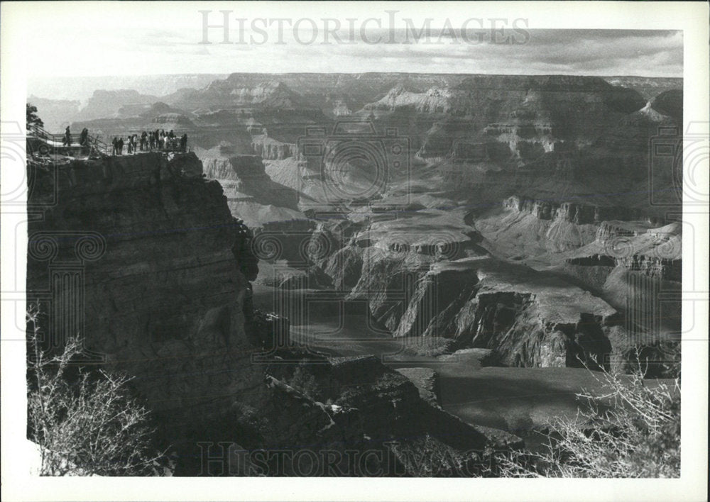 1991 Press Photo Mather Point Overlooking Grand Canyon - Historic Images