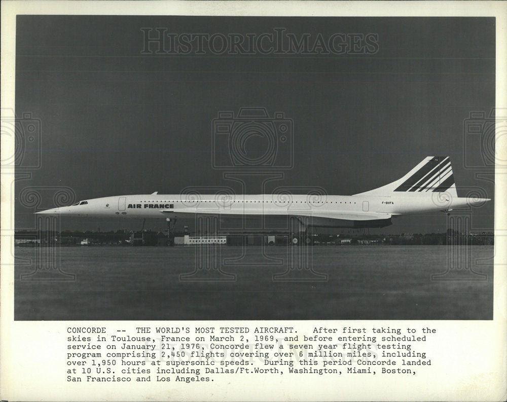 1981 Press Photo Worlds Most Tested Aircraft Toulouse  - Historic Images