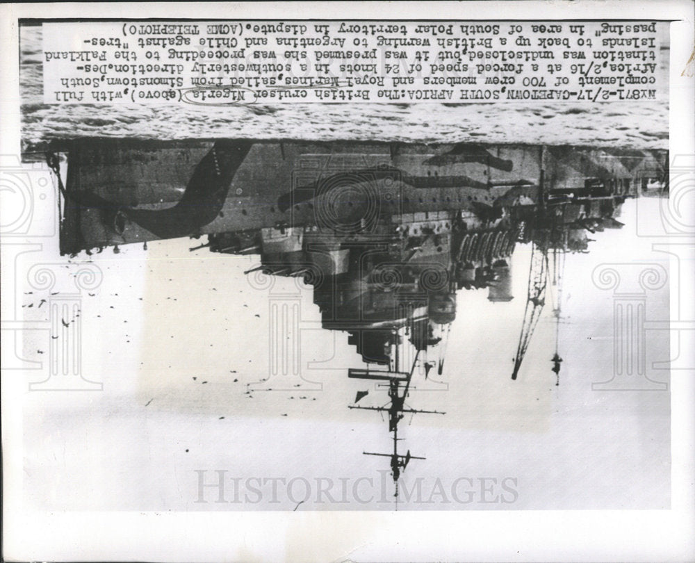 1948 British Cruiser Nigeria South Africa - Historic Images