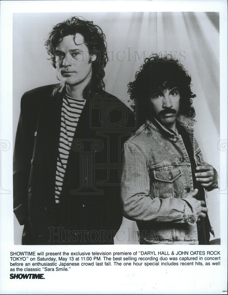 1990 Press Photo Hall And Oates Duo Tokyo Show Promo - Historic Images
