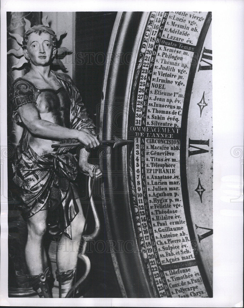1954 Strasbourg Cathedral Astronomical Mark - Historic Images