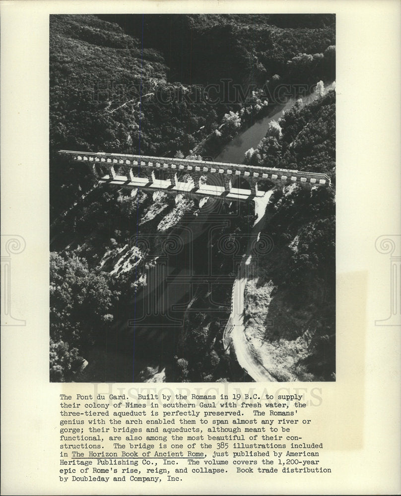 1969 Press Photo Pont Du Card Southern Gaul Nimes  - Historic Images