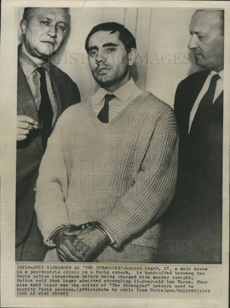 1964 Press Photo Lucien Legar Charged with Murder - Historic Images