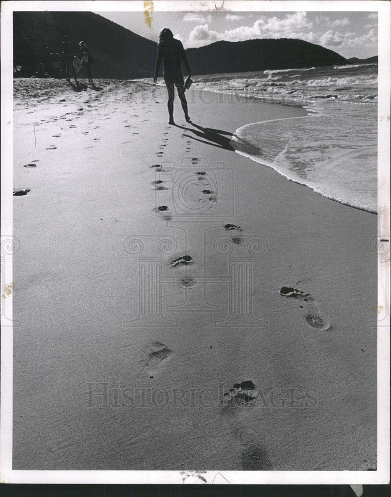 1970 Press Photo Cinnamon Bay White Sand Virgin Island - Historic Images
