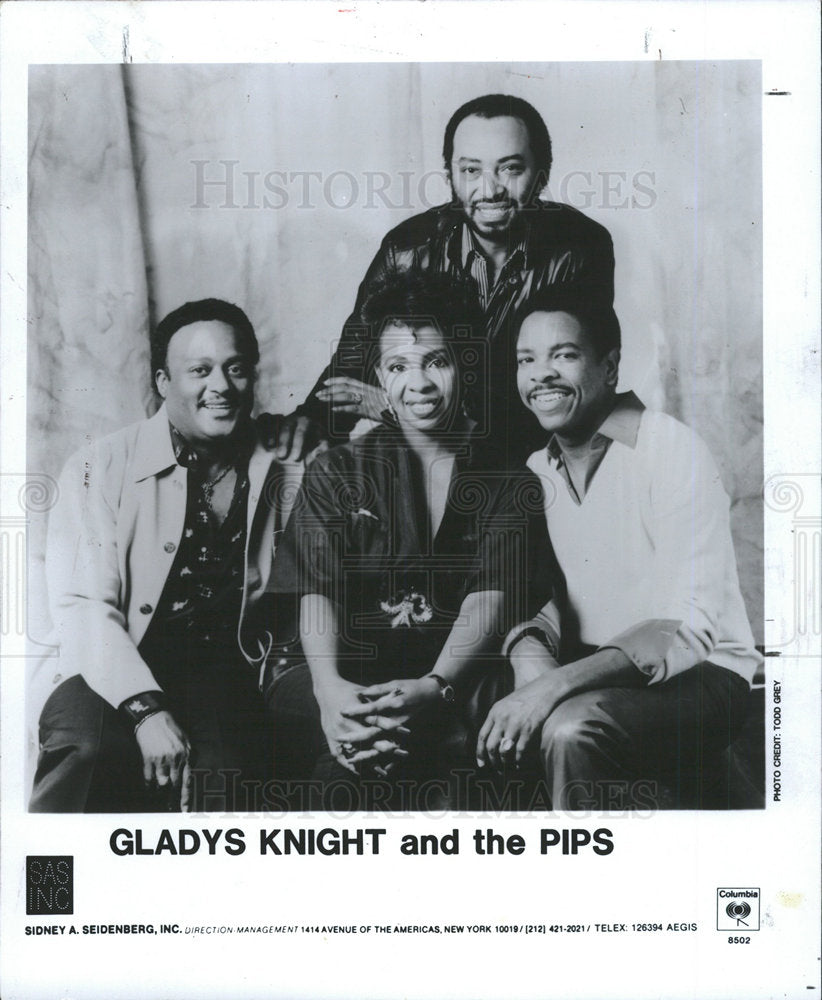 1987 Press Photo Music Group Gladys Knight And The Pips - Historic Images