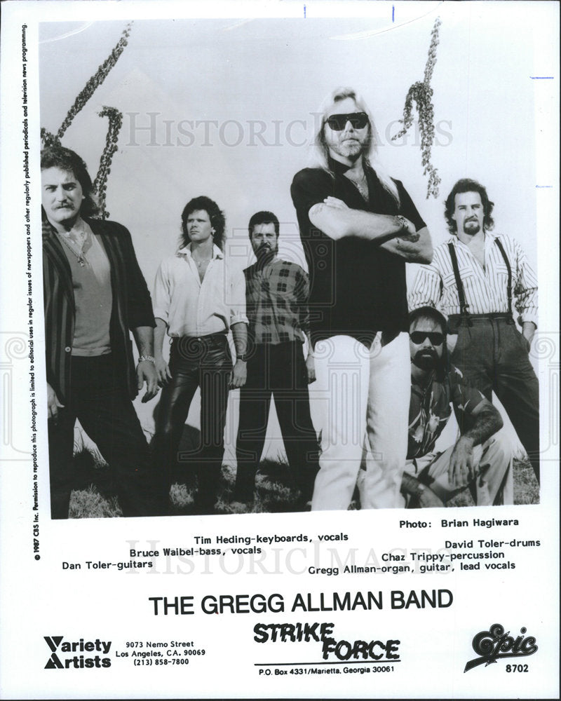 1993 Press Photo Music Group The Gregg Allman Band - Historic Images
