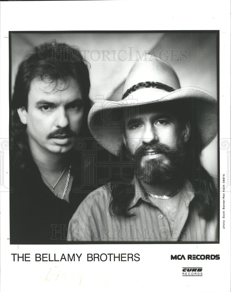 1990 Press Photo Bellamy Brothers pop country music duo - Historic Images