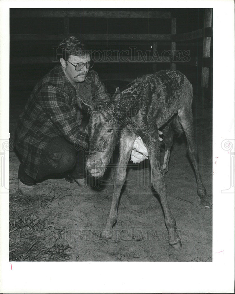 1986 Press Photo Roger Holley Mariposa aldea Alegre - Historic Images