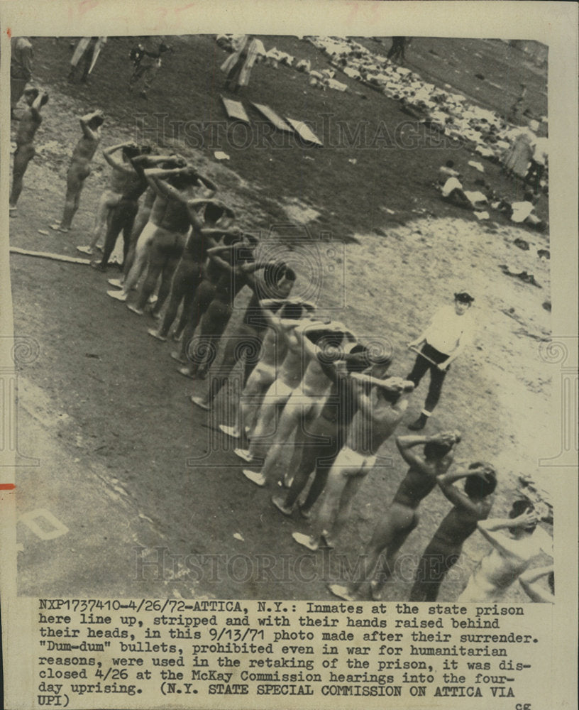 1972 Press Photo State Prison Prisoners Murderous Riot - Historic Images