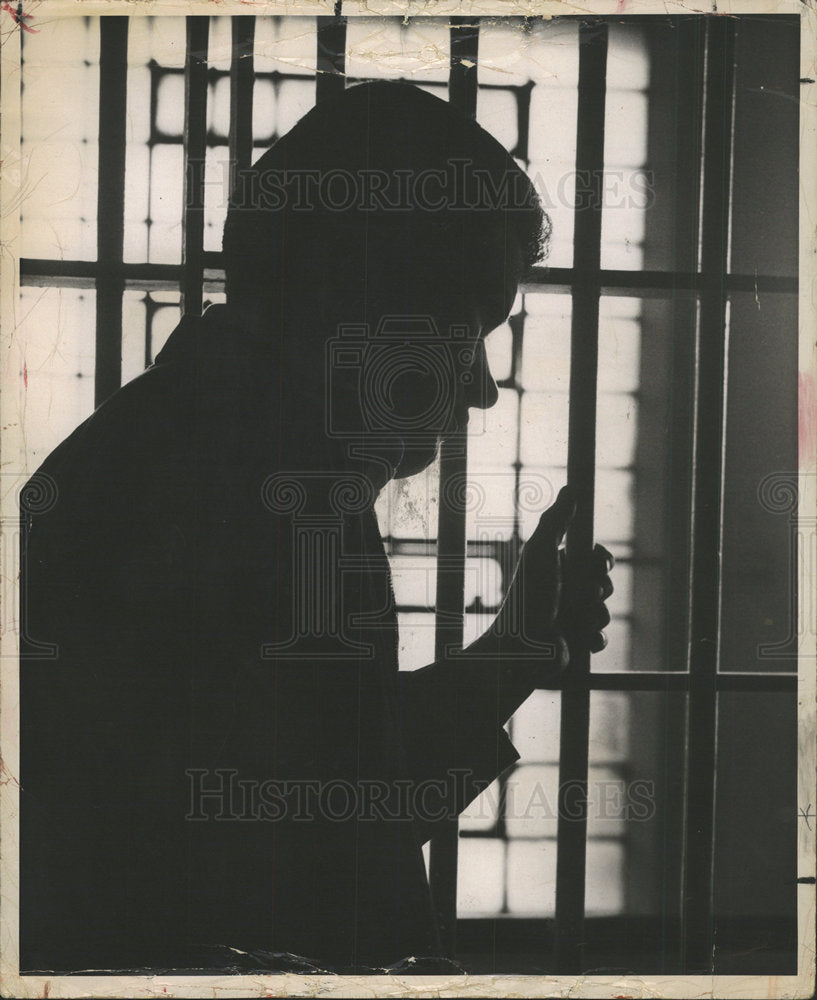 1970 Press Photo Life inside a prison of a prisoner. - Historic Images