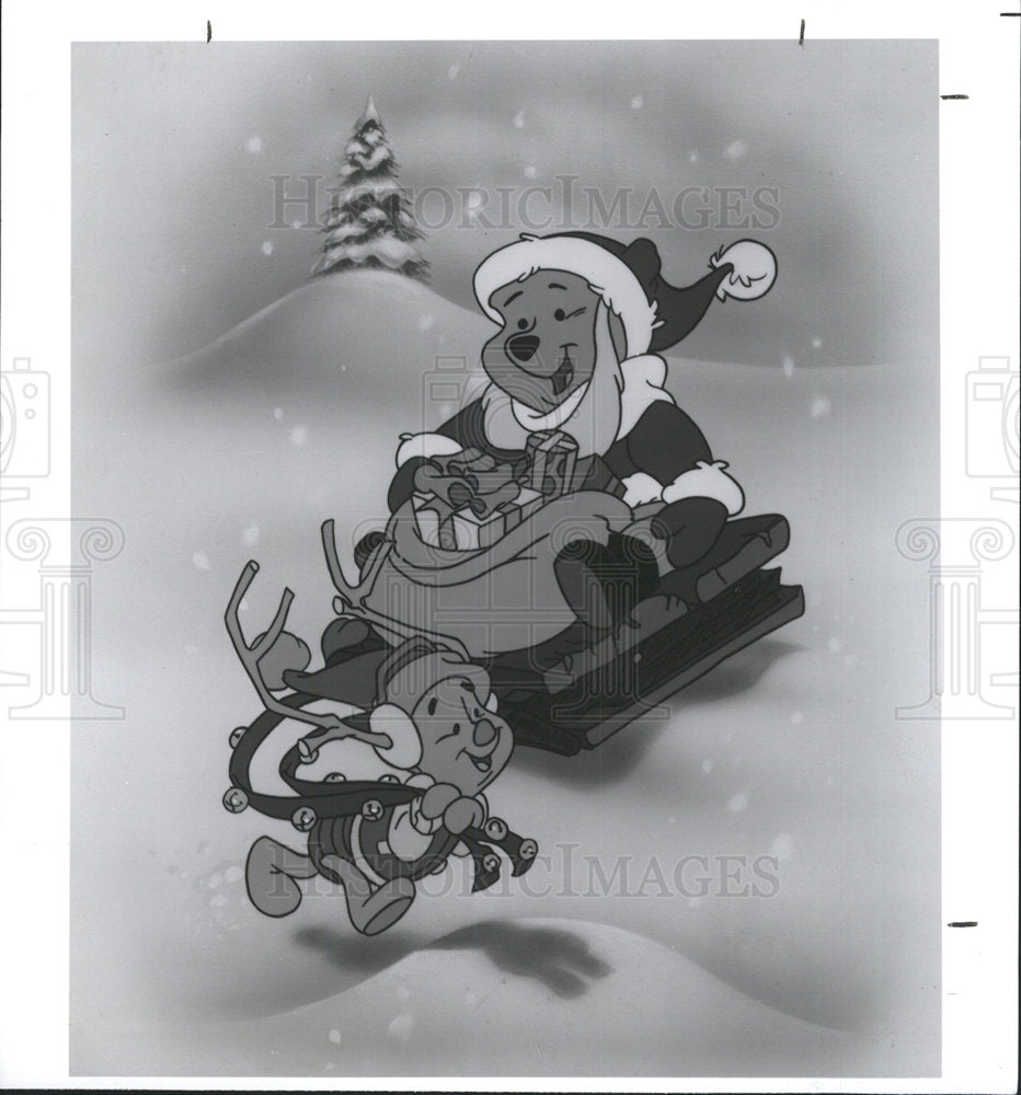 1991 Press Photo Winnie Pooh and Christmas Too ABC-TV - Historic Images