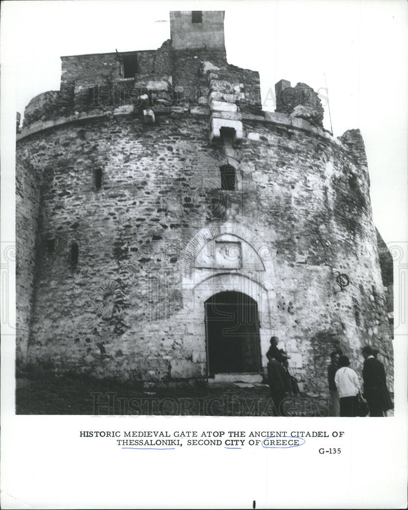 1985 Press Photo Historic Medieval Gate Citadel Greece - Historic Images
