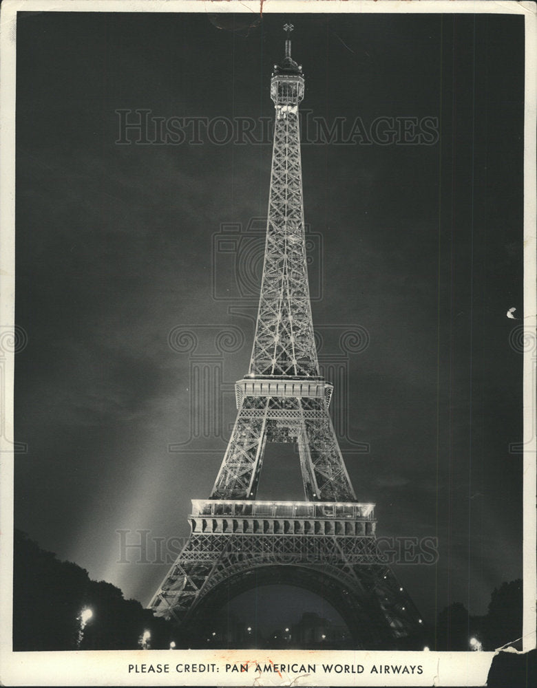 1996 Press Photo Eiffel Tower Paris projectors system  - Historic Images
