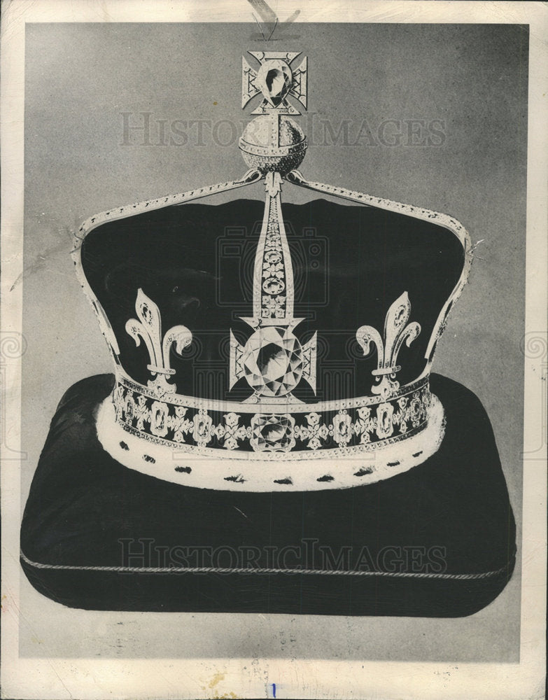 1976 Press Photo Koh-I-Noor diamond in Britain&#39;s crown - Historic Images