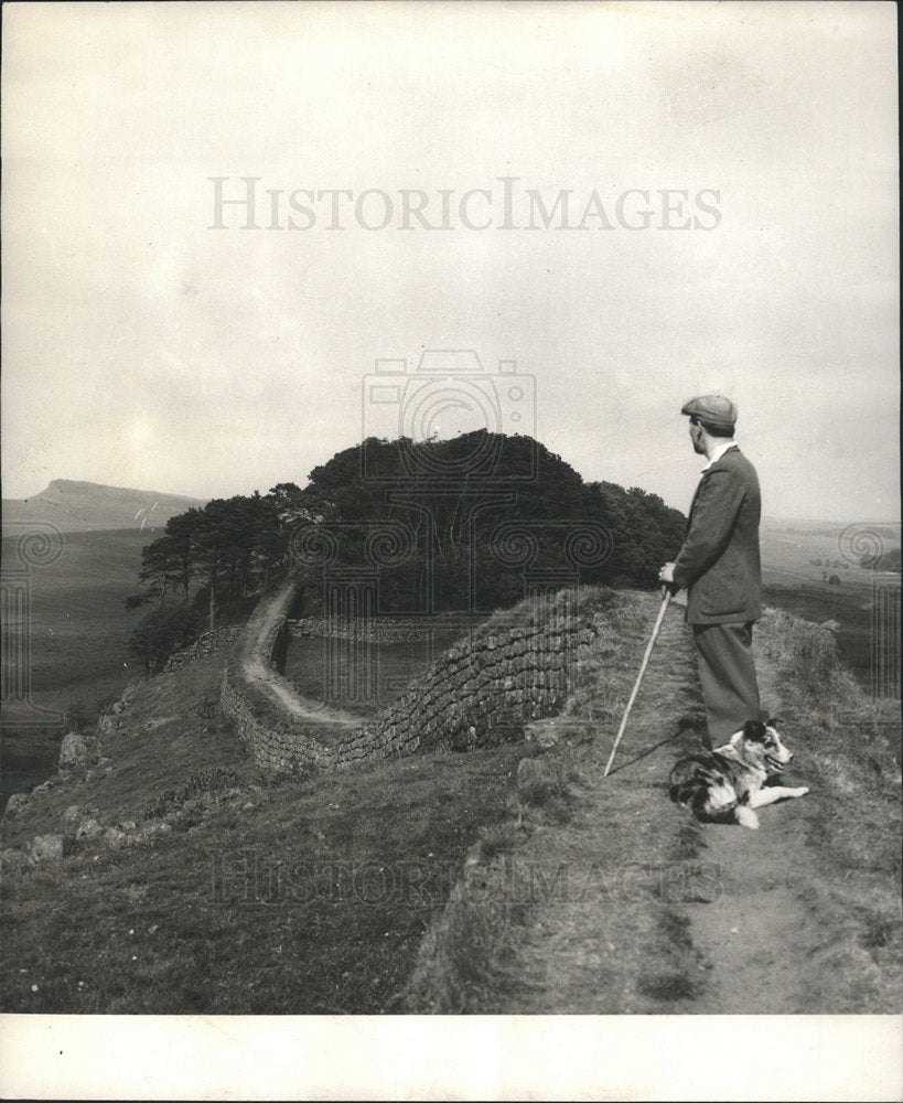 1965 Press Photo Roman England stone wall coast force  - Historic Images