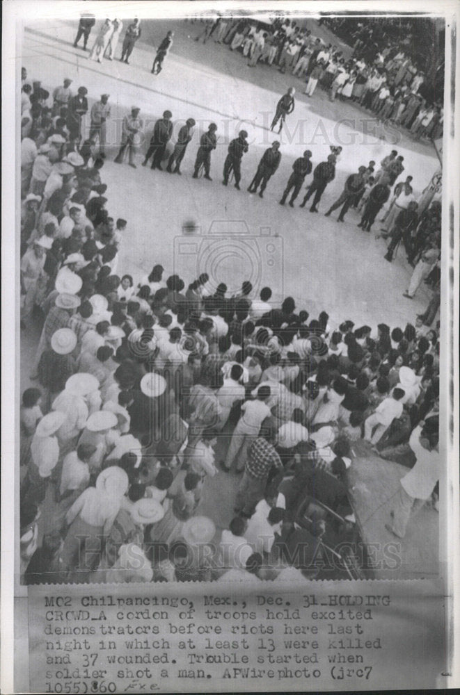 1961 Press Photo Chilpancingo Mexico Riots - Historic Images