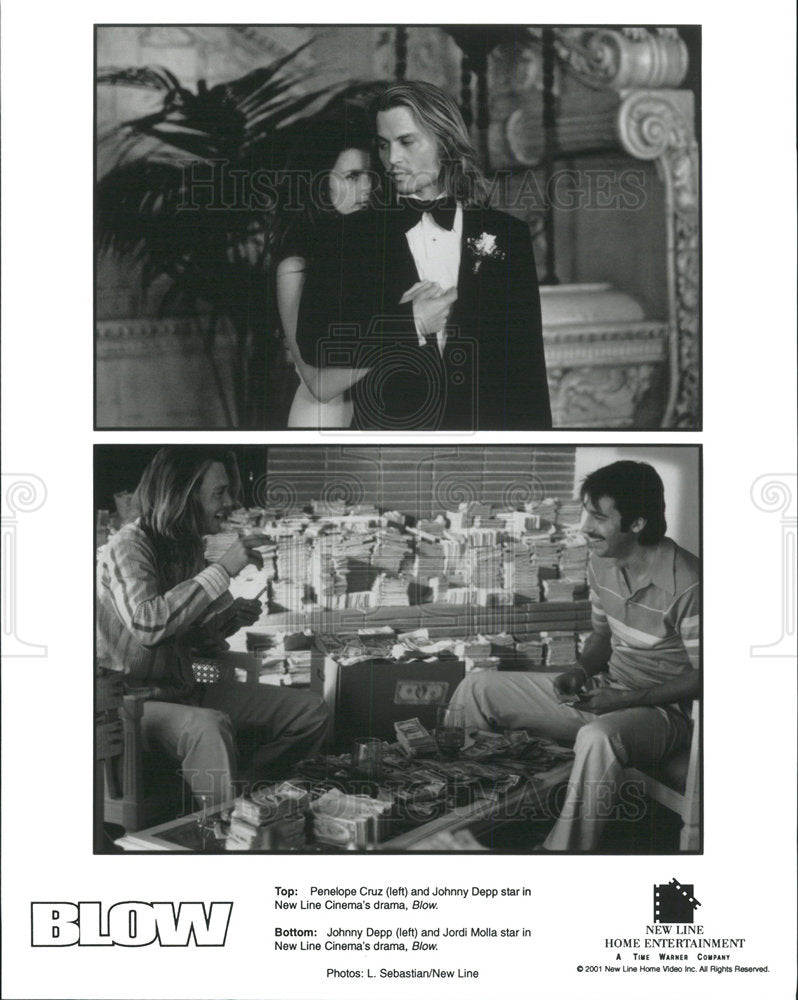 Press Photo Penelope Cruz Johnny Depp star  Blow movie - Historic Images