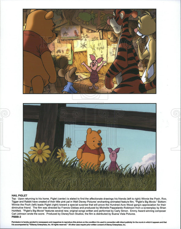 Press Photo Piglet Tiger Rabbit Winnie Pooh Roo Simon - Historic Images