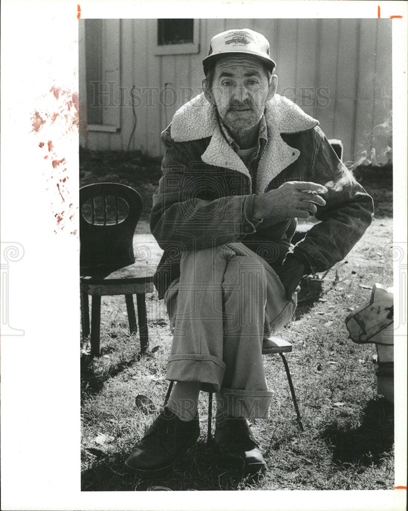 1985 Press Photo Fred Lester Lacoochee Lung Cancer - Historic Images