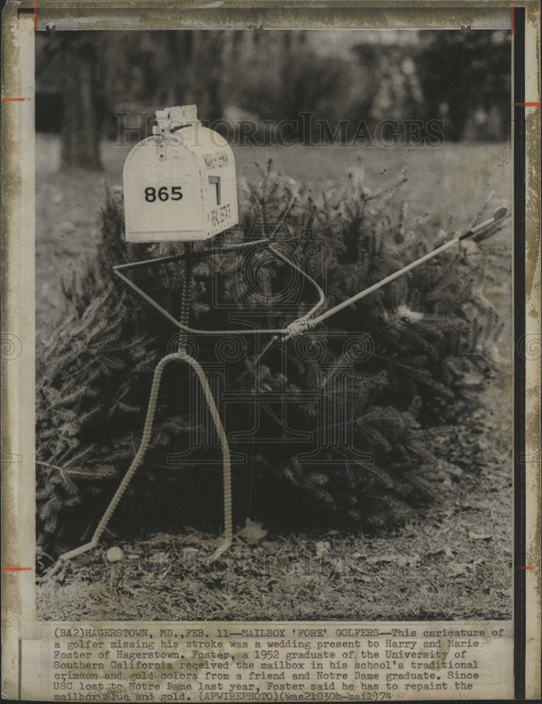1974 Press Photo Hagerstown Golfer Harry Marie Foster  - Historic Images