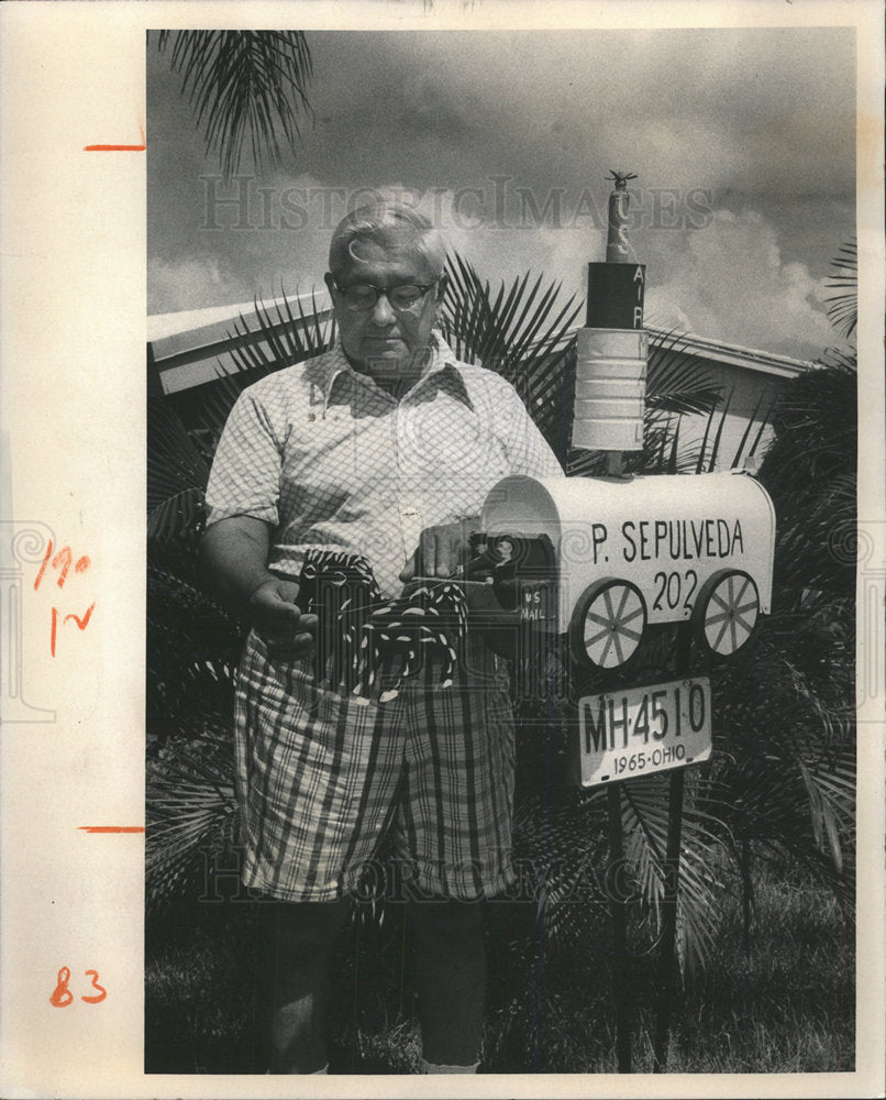 1973 Press Photo Sepulveda Decorate Mail Box Humdrum  - Historic Images