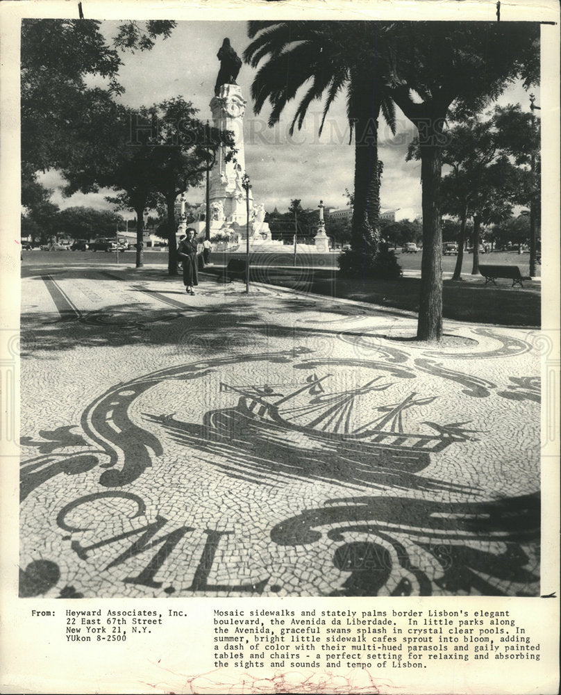 1978 Press Photo Avenida da Liberdade Libson Mosaic  - Historic Images