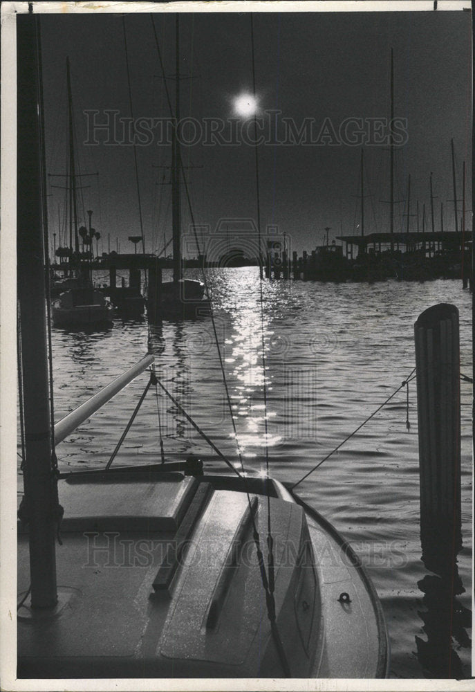 1971 Press Photo St Peter waterfront Ving Besin Boat - Historic Images