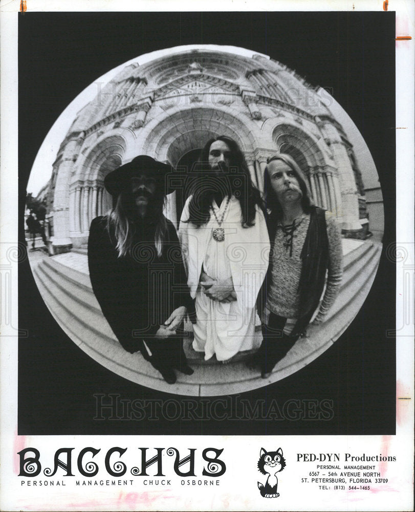 1972 Press Photo Rock group Bacchus Fund Festival Board - Historic Images
