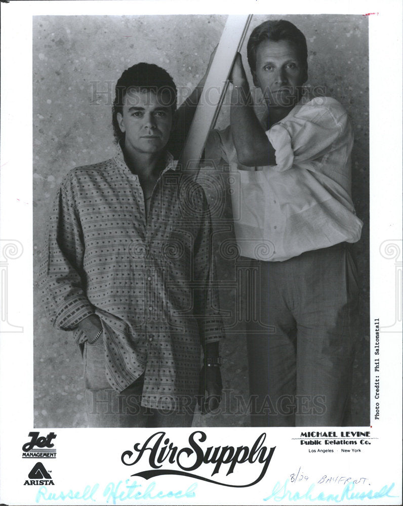 1990 Press Photo Air Supply Russell Hitchcock Graham  - Historic Images